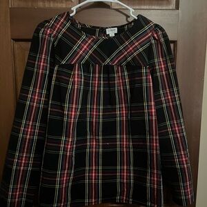 Plaid Long Sleeve Top